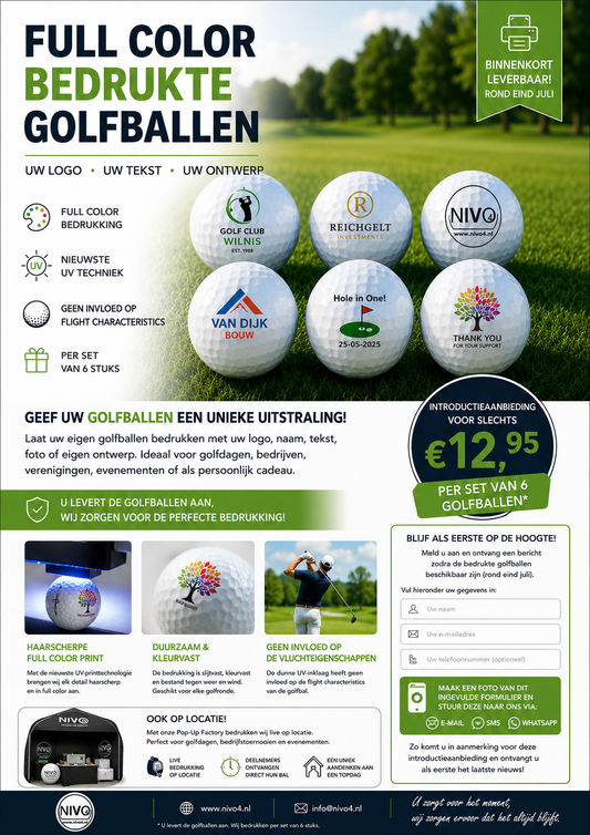 Full Color Bedrukte Golfballen – Al vanaf 6 stuks