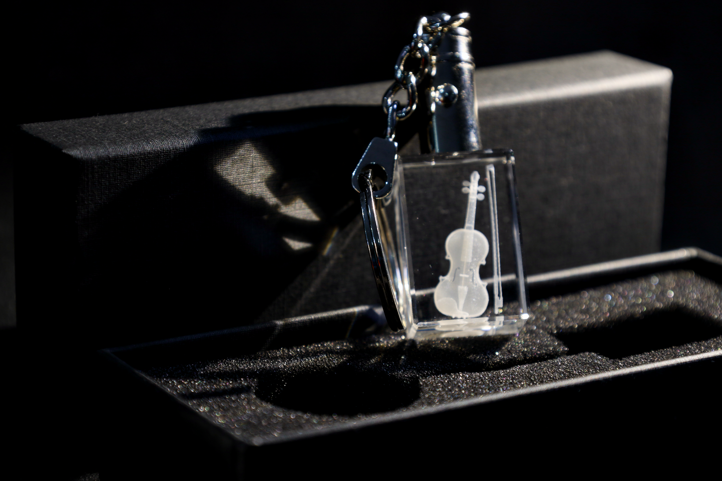 Sleutelhanger Viool – 3D miniatuur met jouw eigen gravure