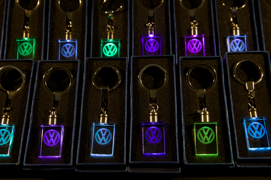 Crystal Keychain with 3D Engraving VALK with your own sail number