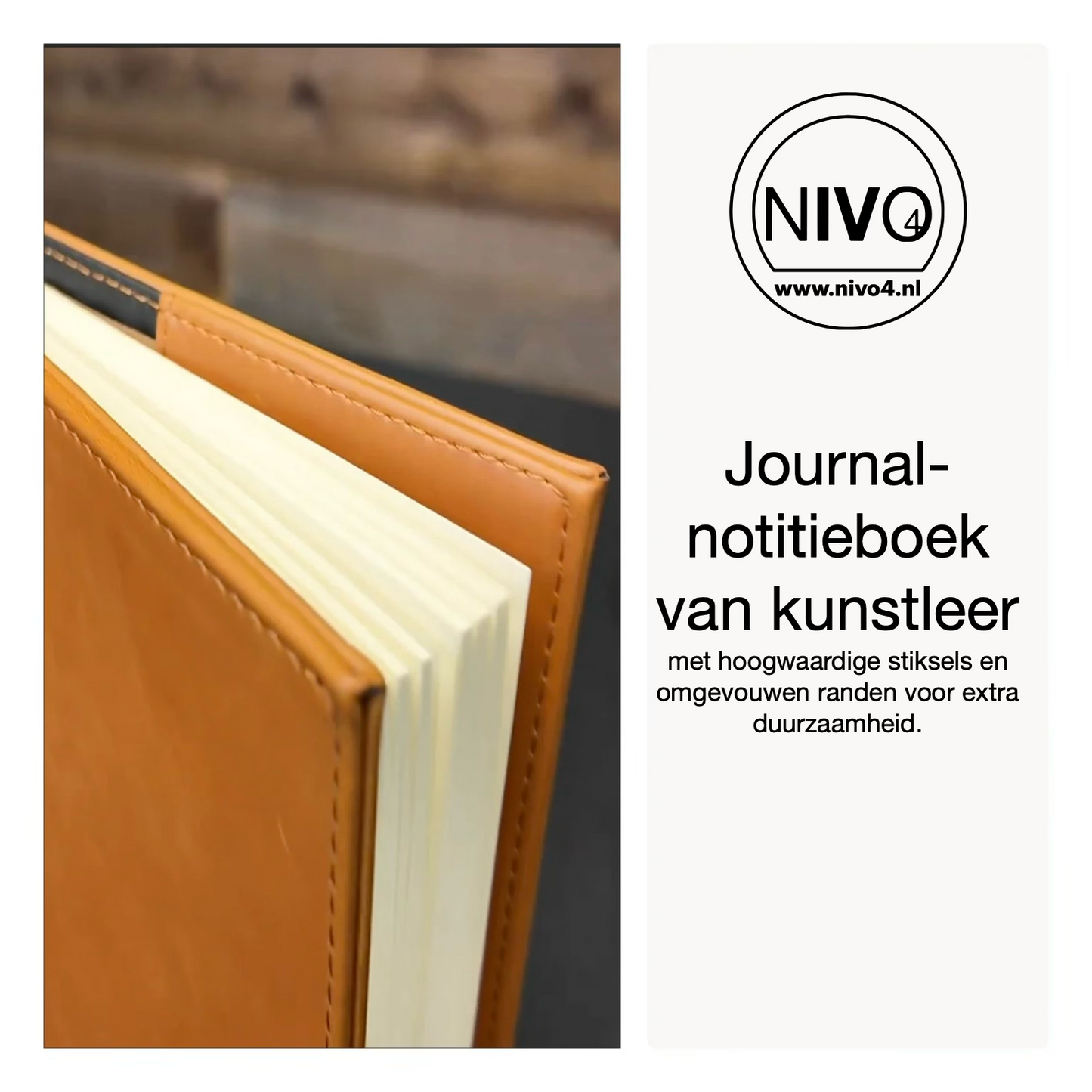 Luxus-Notizbuch aus Kunstleder, Rohleder (inklusive Gravur!)