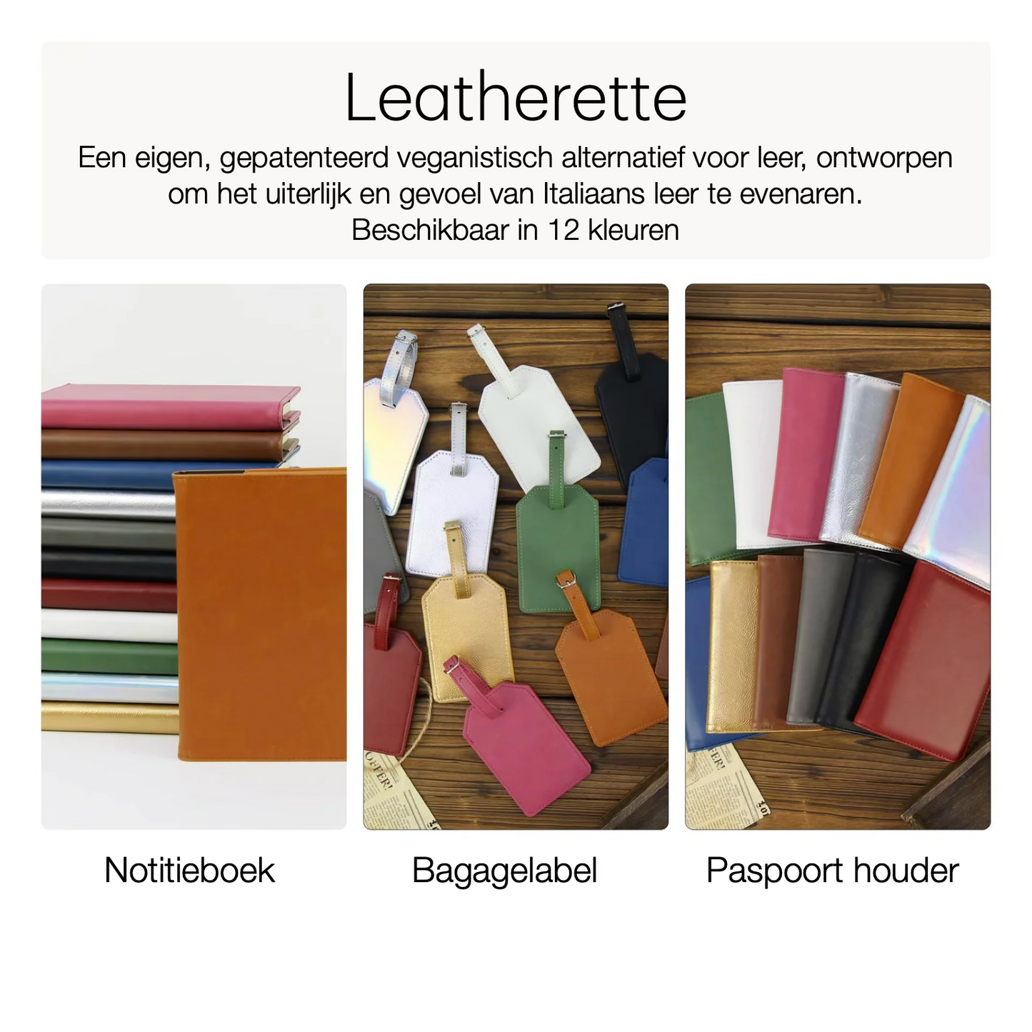 Luxe LaseretteⓇ Paspoorthouder Grijs (inclusief graveren!)