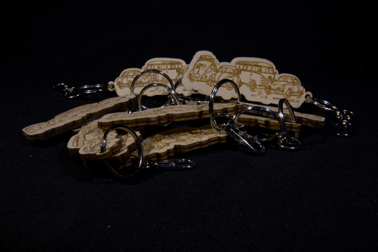 Pop-up Factory License Plate Keychain