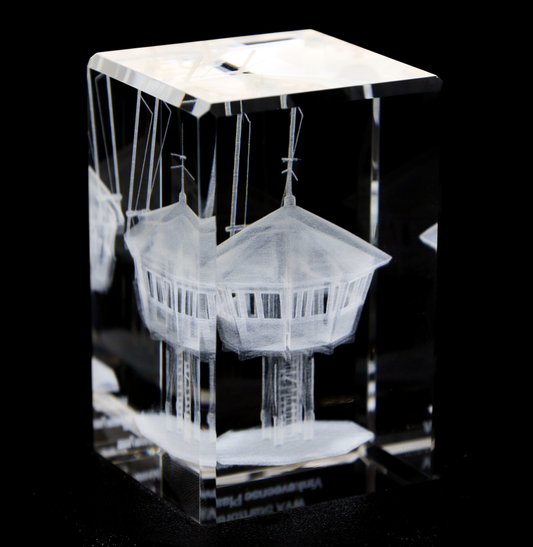 WVA Starttoren in 3D Kristal – 50 x 50 x 80 mm