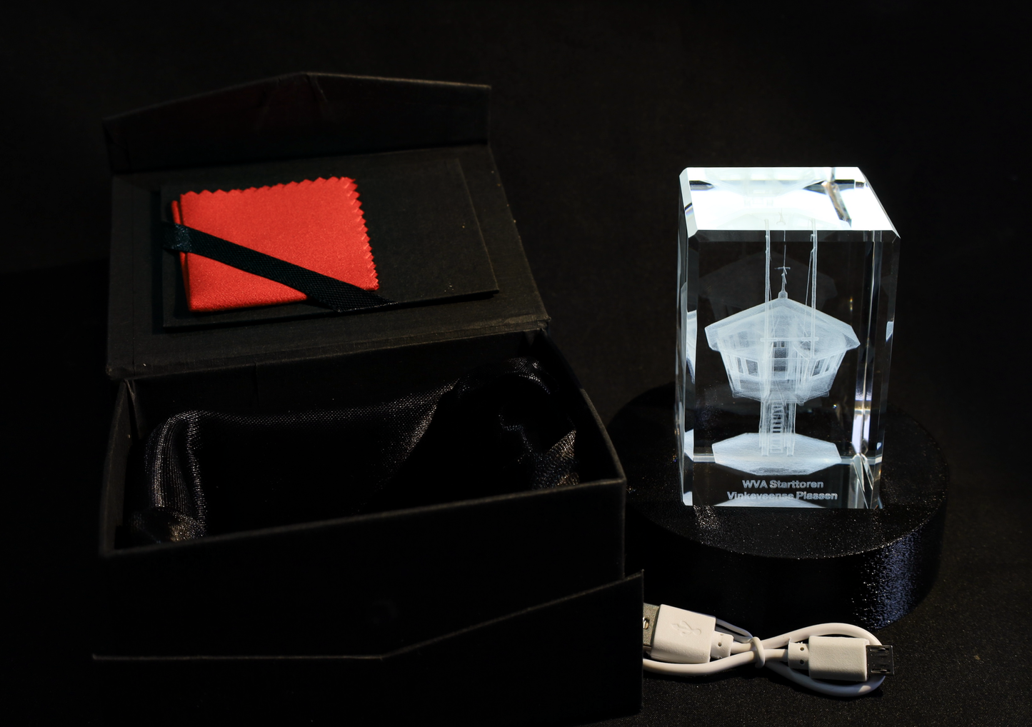 WVA Starttoren in 3D Kristal – 50 x 50 x 80 mm