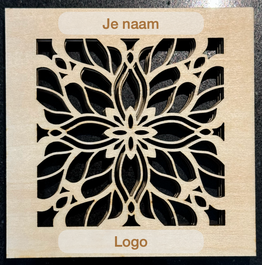 Onderzetters hout gepersonaliseerd