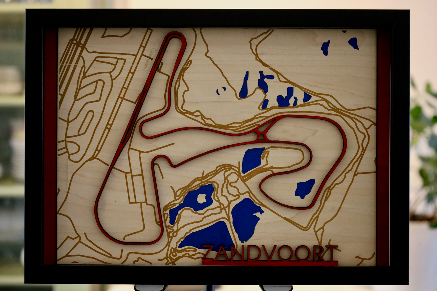 Houten 3D Kaart van F1 Zandvoort