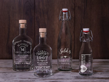 1 Fles graveren met logo