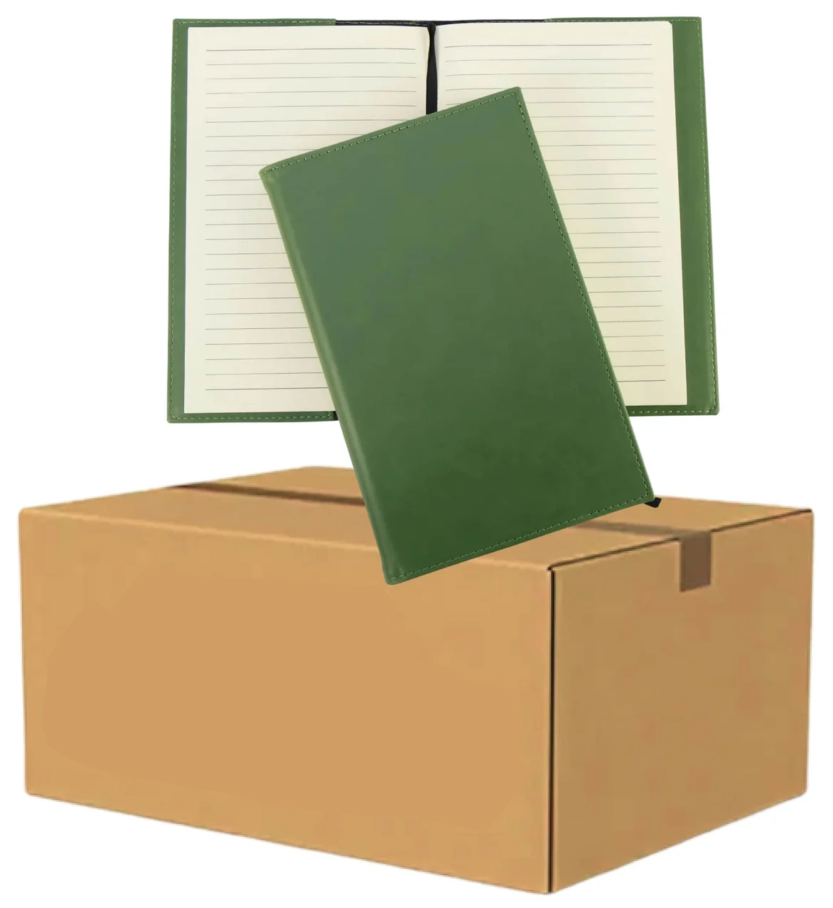 LaseretteⓇ Luxe Notitieboek Groen (inclusief graveren naam en logo!)