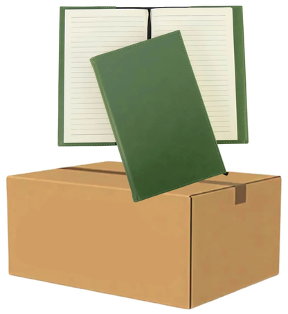 LaseretteⓇ Luxe Notitieboek Groen (inclusief graveren naam en logo!)