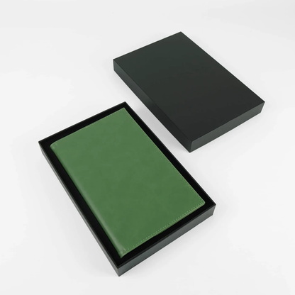 LaseretteⓇ Luxe Notitieboek Groen (inclusief graveren naam en logo!)