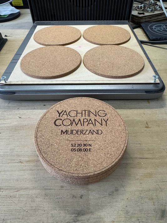 Onderzetters Kurk - gepersonaliseerd met tekst of logo