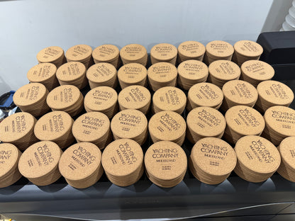 Onderzetters Kurk - gepersonaliseerd met tekst of logo