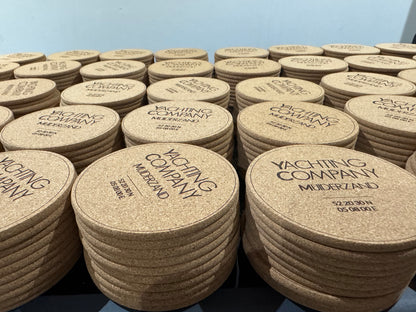 Onderzetters Kurk - gepersonaliseerd met tekst of logo