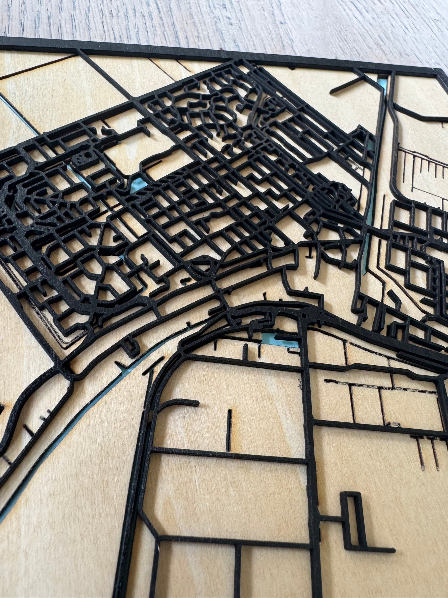 Houten 3D Kaart op Maat – Van Elke Locatie ter Wereld