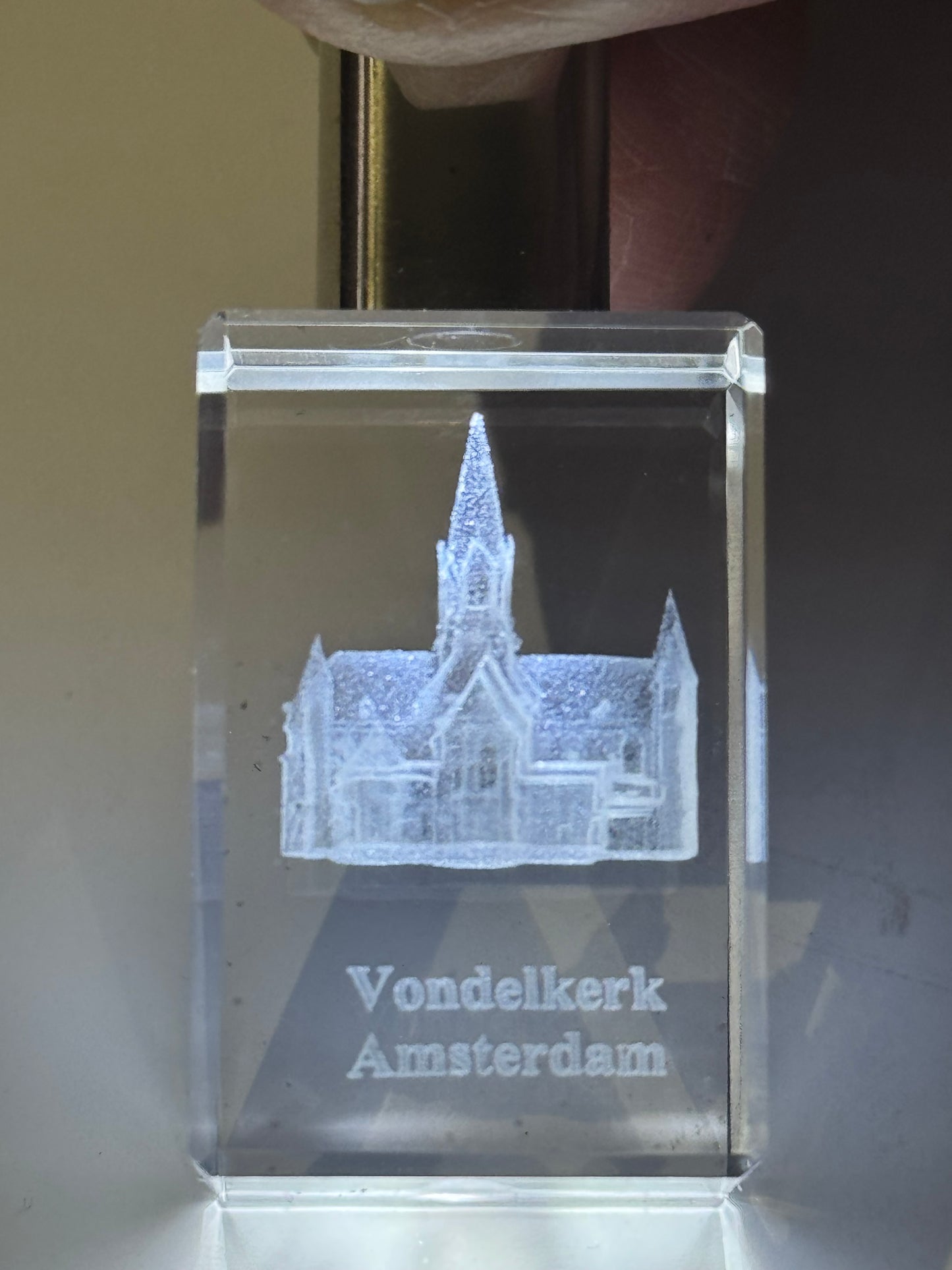 K9 Kristal met Gravure Vondelkerk – 50 × 50 × 80 mm (kopie)