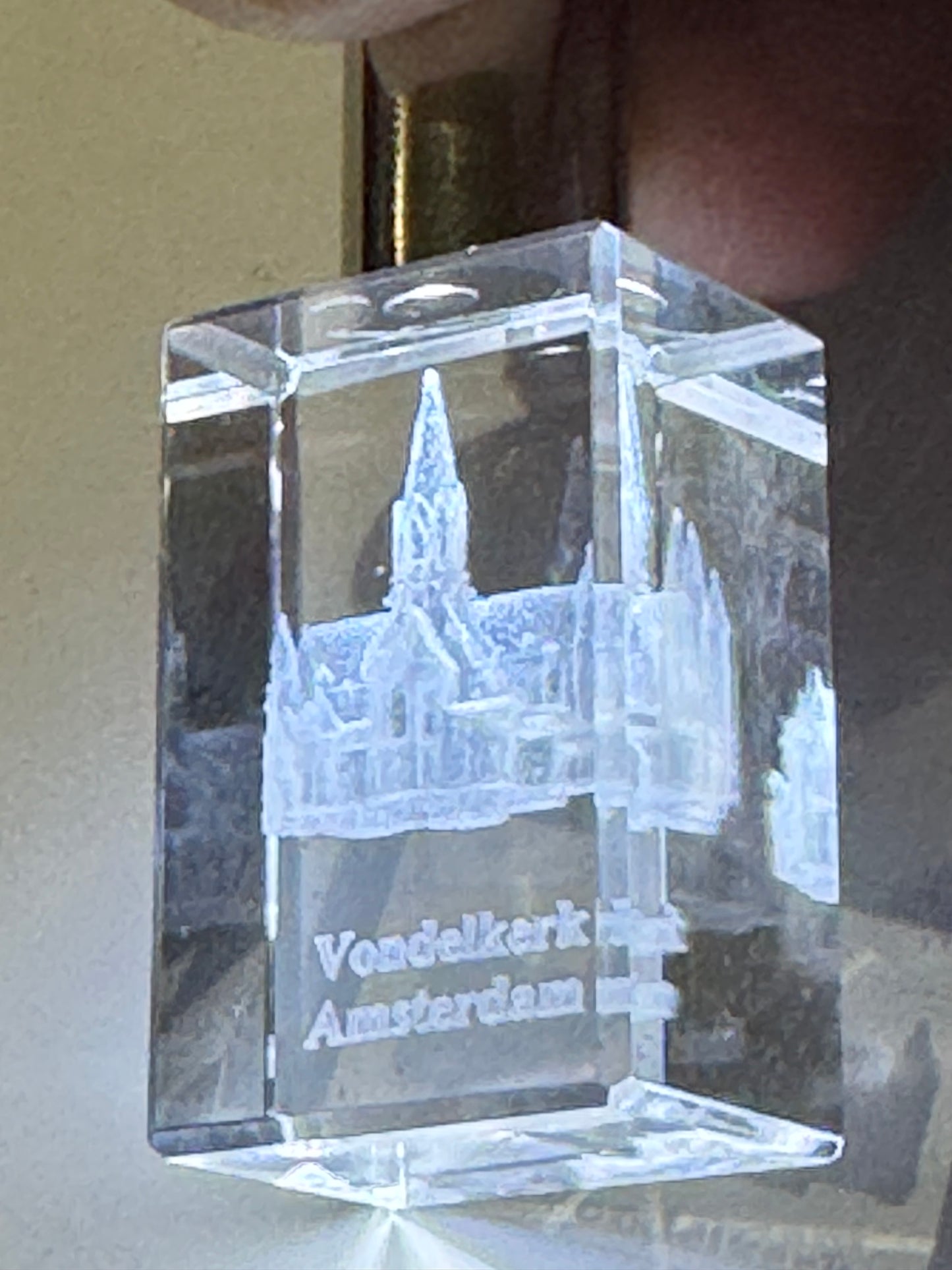 K9 Kristal met Gravure Vondelkerk – 50 × 50 × 80 mm (kopie)