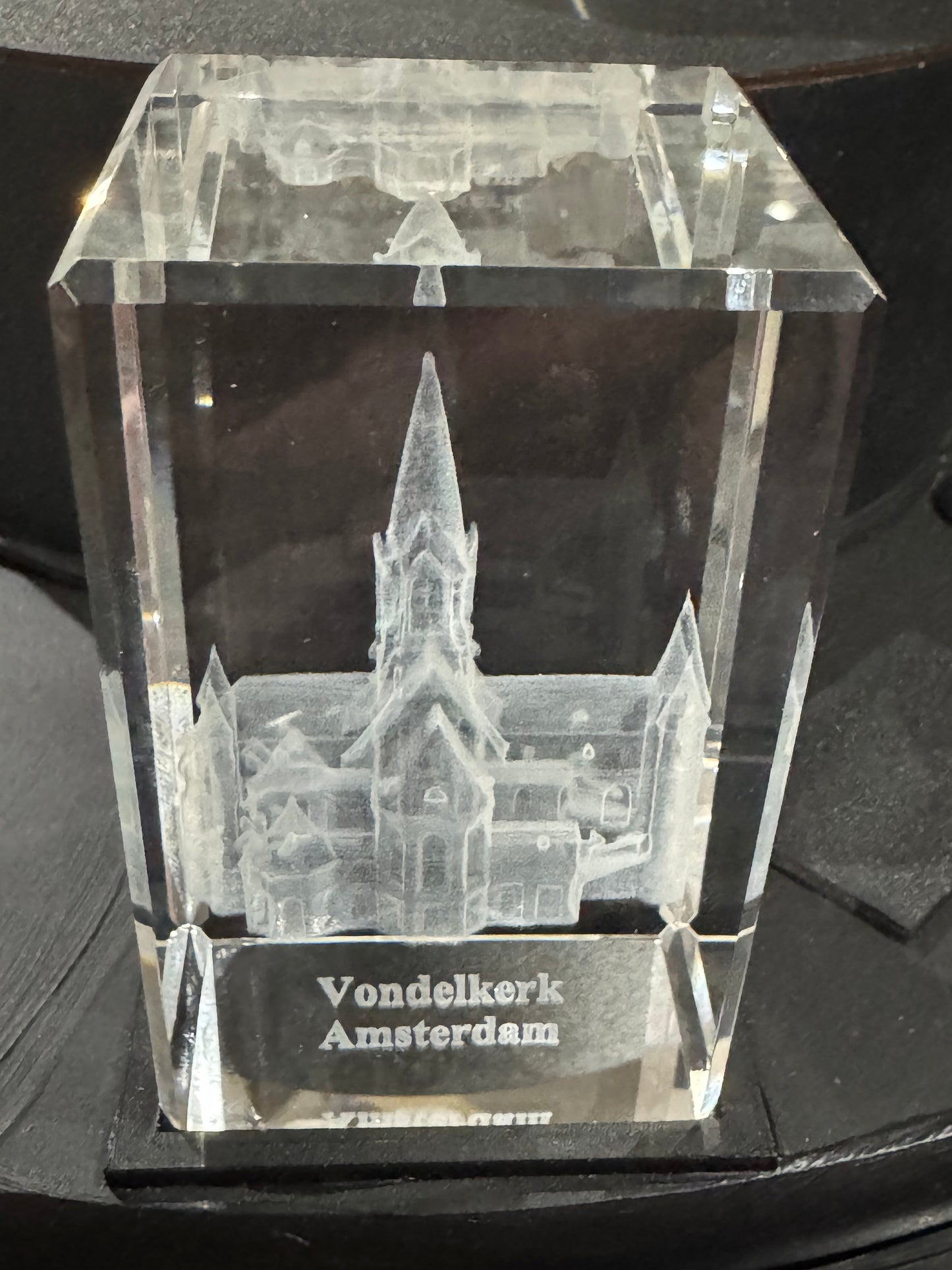 K9 Kristal met Gravure Vondelkerk – 50 × 50 × 80 mm (kopie)