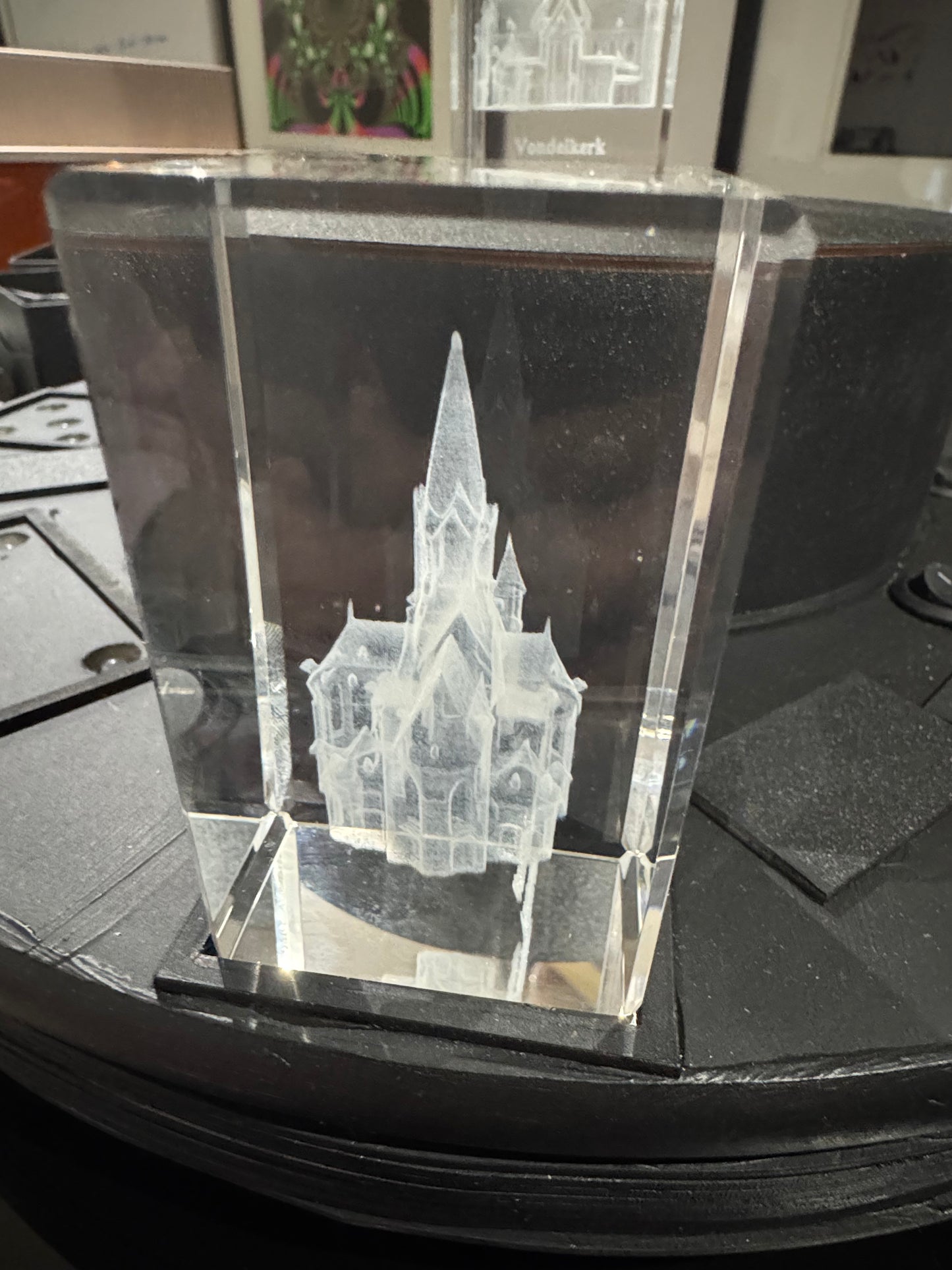 K9 Kristal met Gravure Vondelkerk – 50 × 50 × 80 mm (kopie)