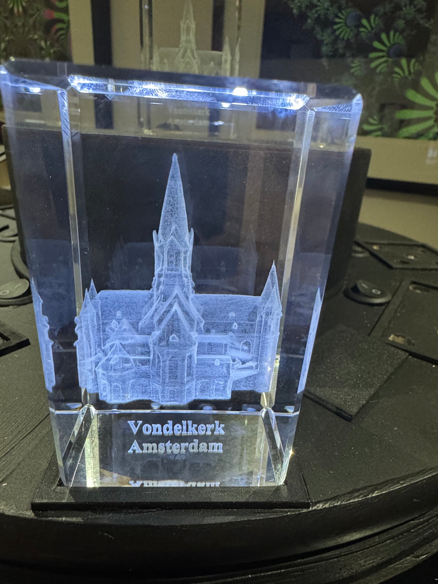 K9 Kristal met Gravure Vondelkerk – 50 × 50 × 80 mm (kopie)