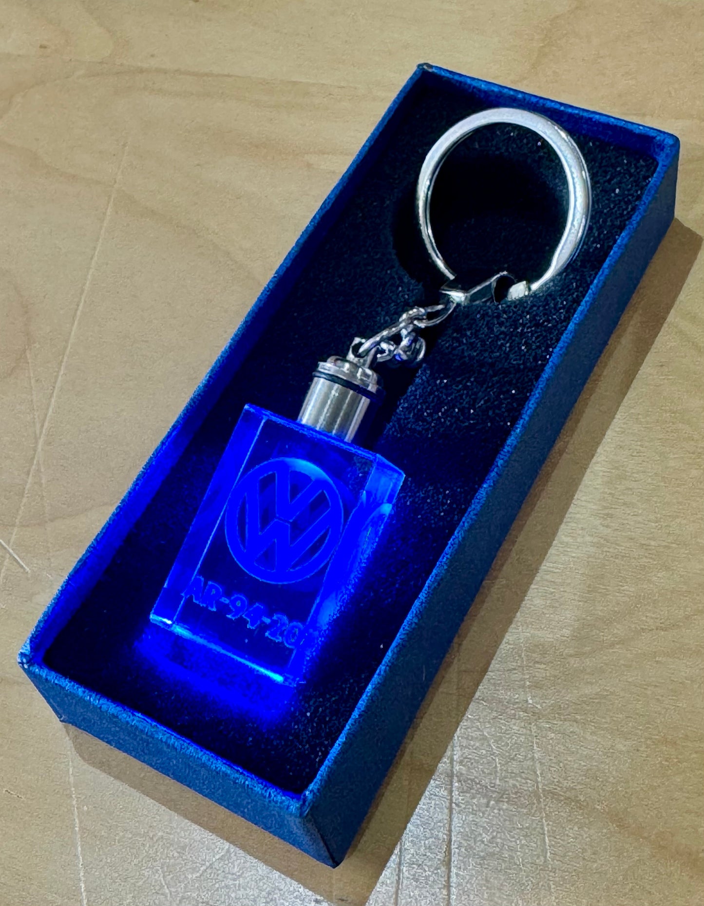 Crystal Keychain with 3D Engraving VALK with your own sail number