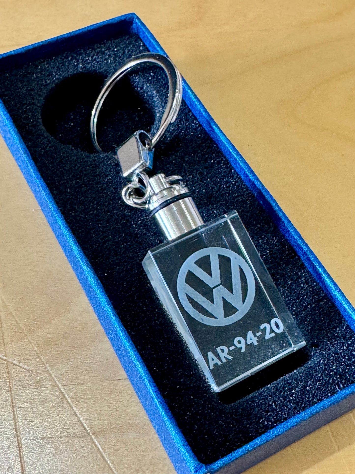 Crystal Keychain with 3D Engraving VALK with your own sail number