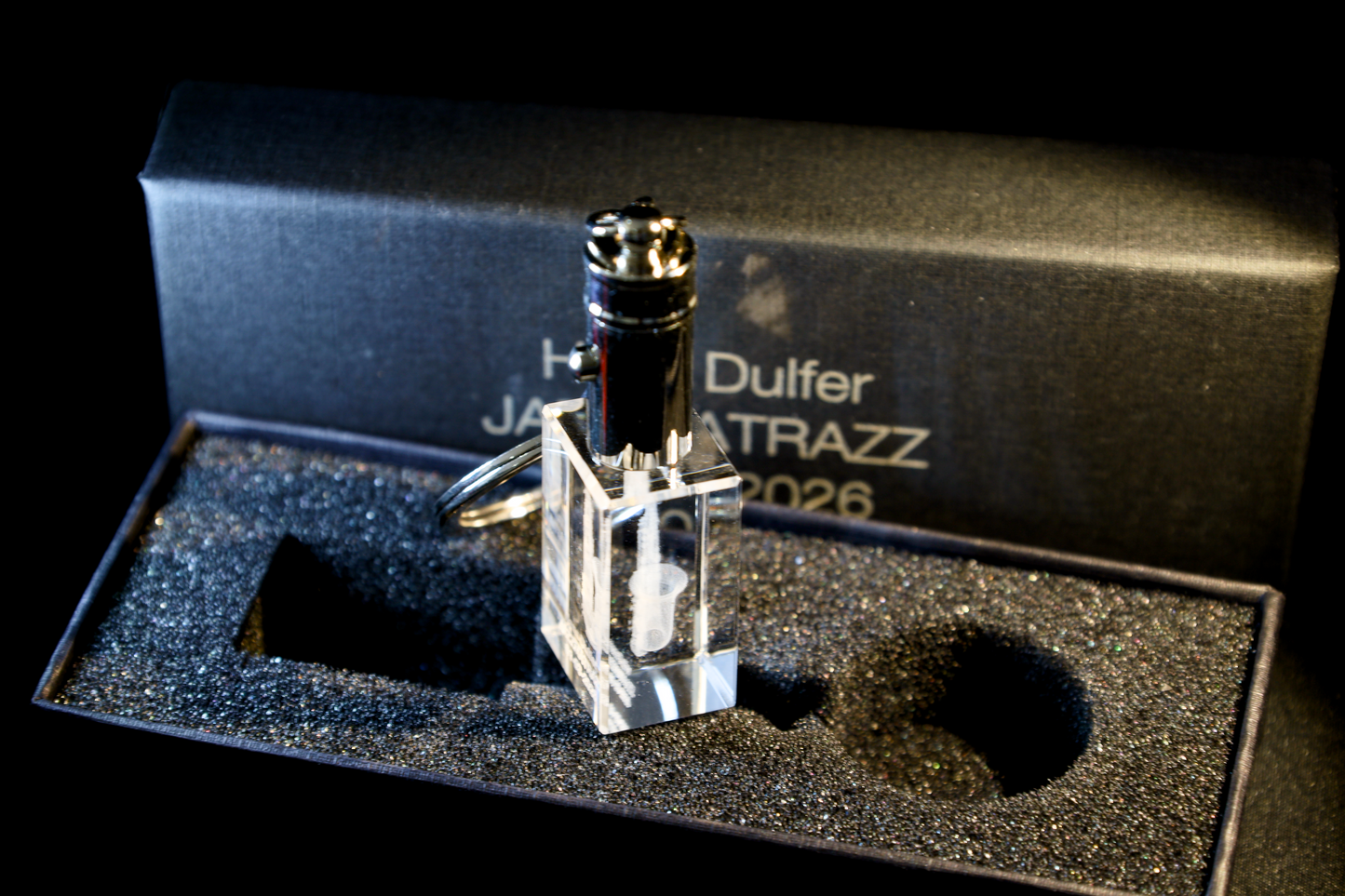 Sleutelhanger Saxofoon – 3D miniatuur met jouw eigen gravure