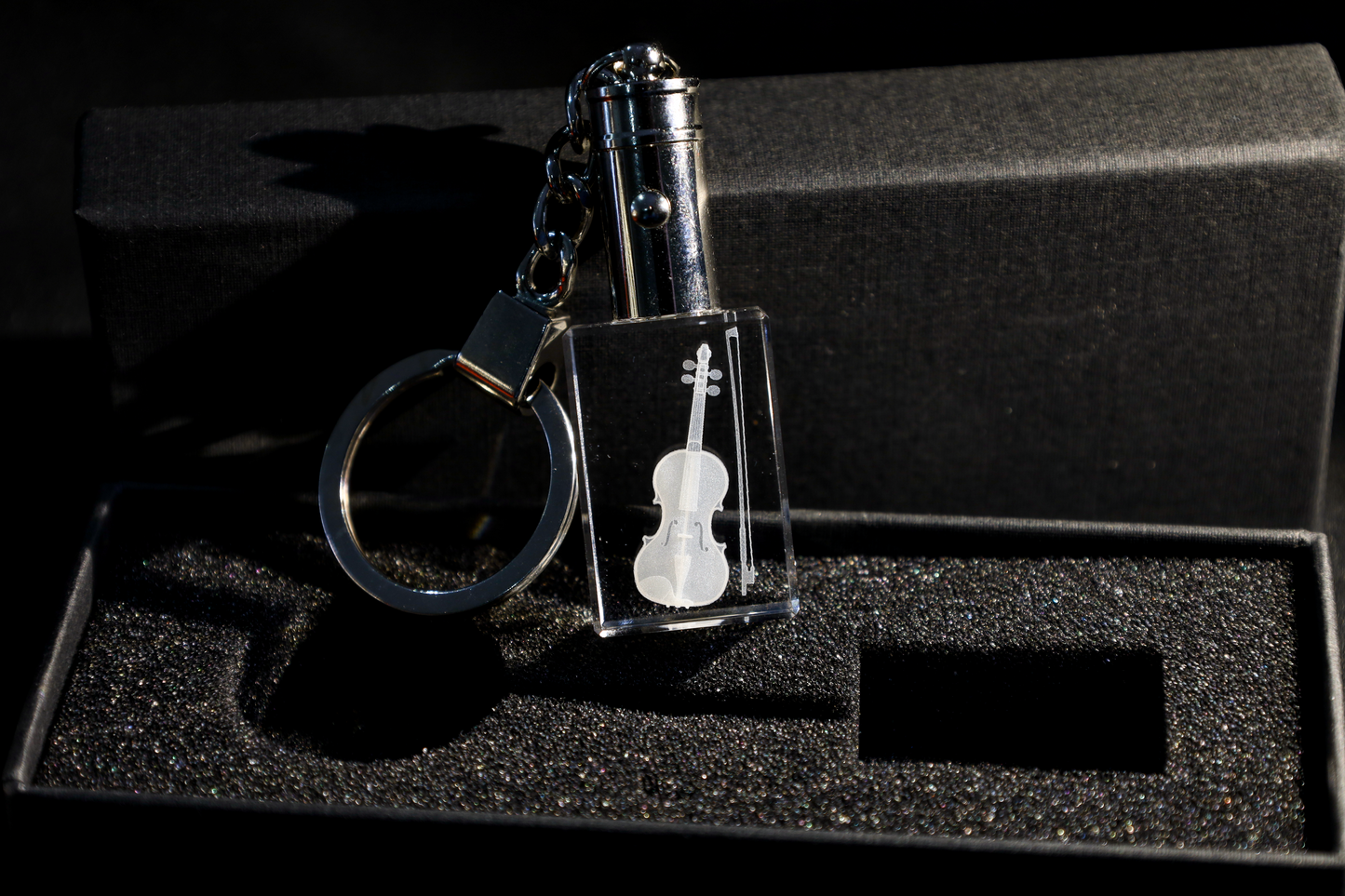 Sleutelhanger Viool – 3D miniatuur met jouw eigen gravure