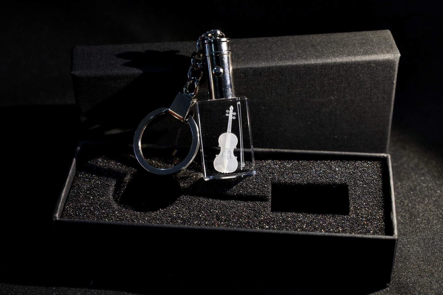 Sleutelhanger Viool – 3D miniatuur met jouw eigen gravure