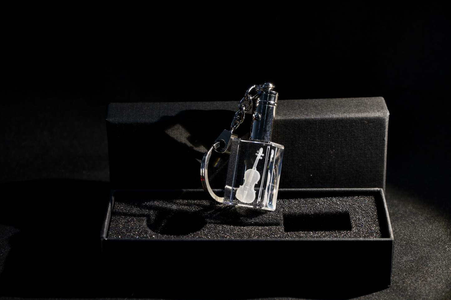 Sleutelhanger Viool – 3D miniatuur met jouw eigen gravure