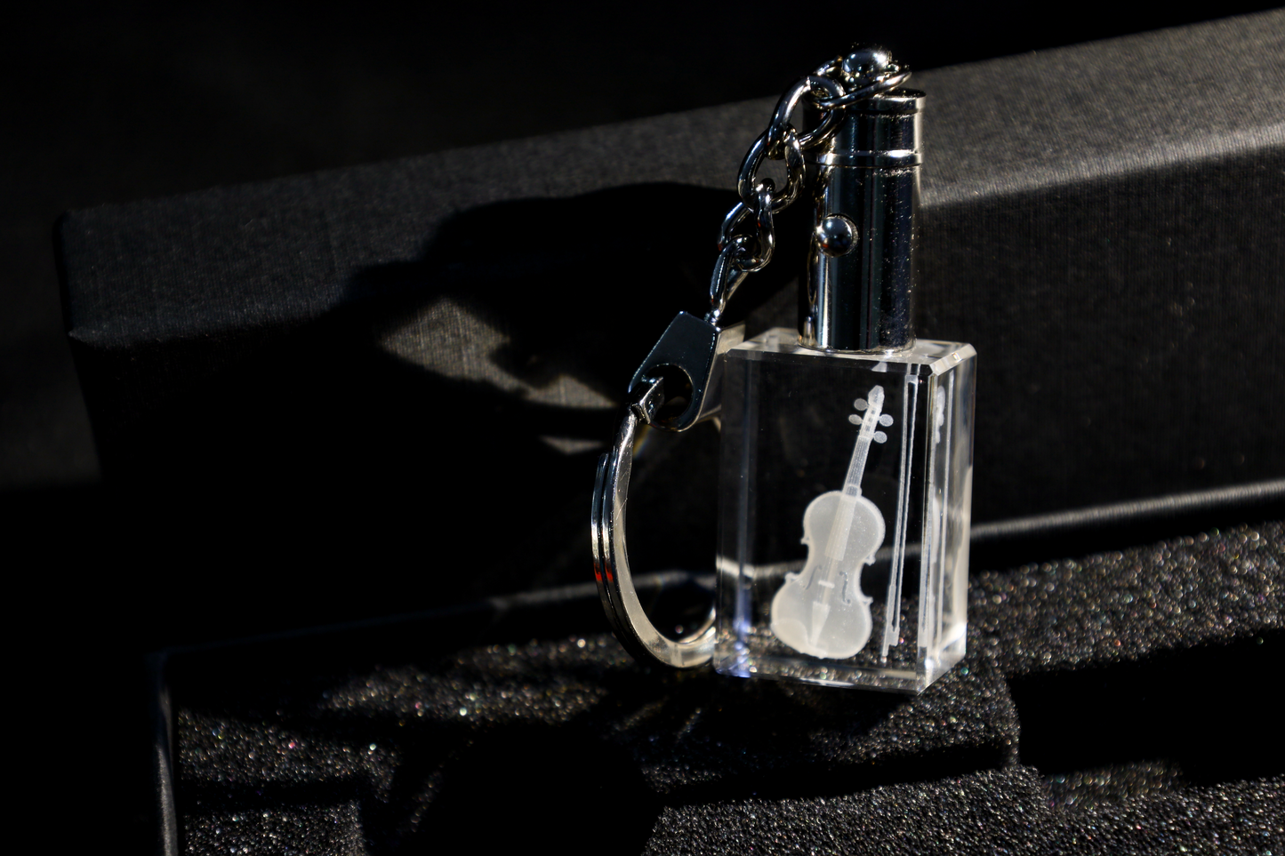 Sleutelhanger Viool – 3D miniatuur met jouw eigen gravure