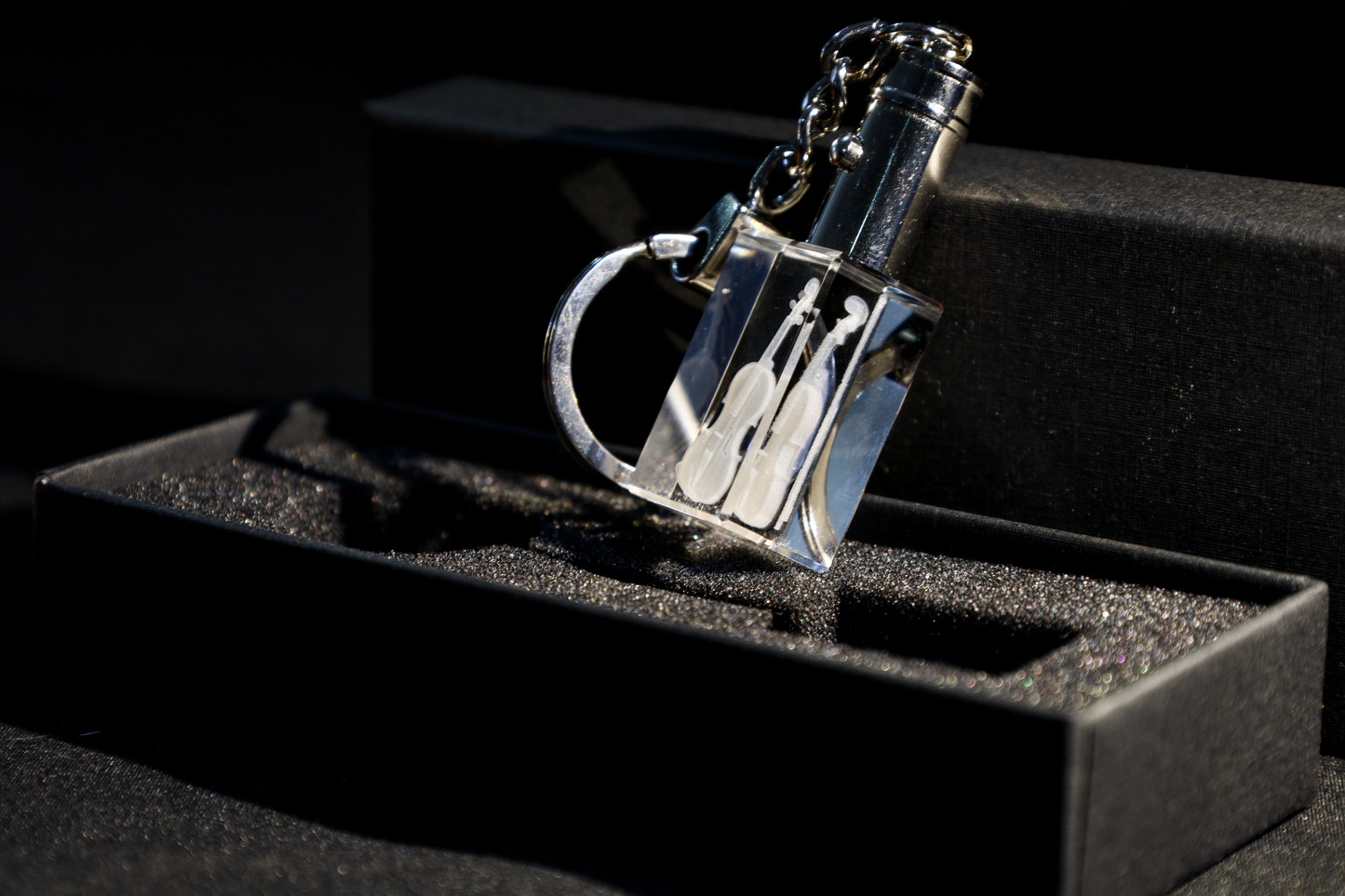 Sleutelhanger Viool – 3D miniatuur met jouw eigen gravure