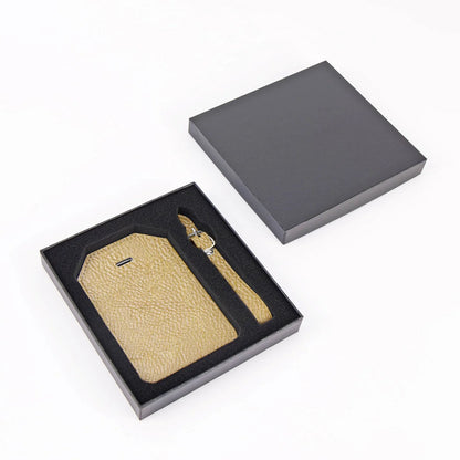 Luxe Reiskofferlabel met Privacyklep Goud (inclusief 2 kanten graveren!)