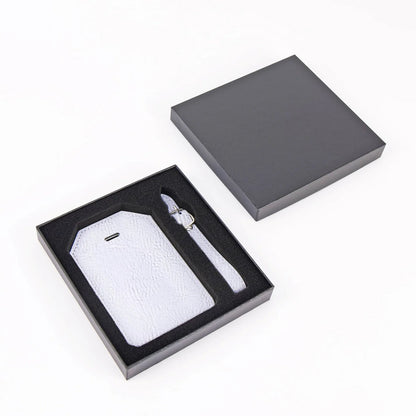 Luxe Reiskofferlabel met Privacyklep Zilver (inclusief 2 kanten graveren!)