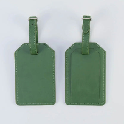 Luxe Reiskofferlabel met Privacyklep Groen (inclusief 2 kanten graveren!)