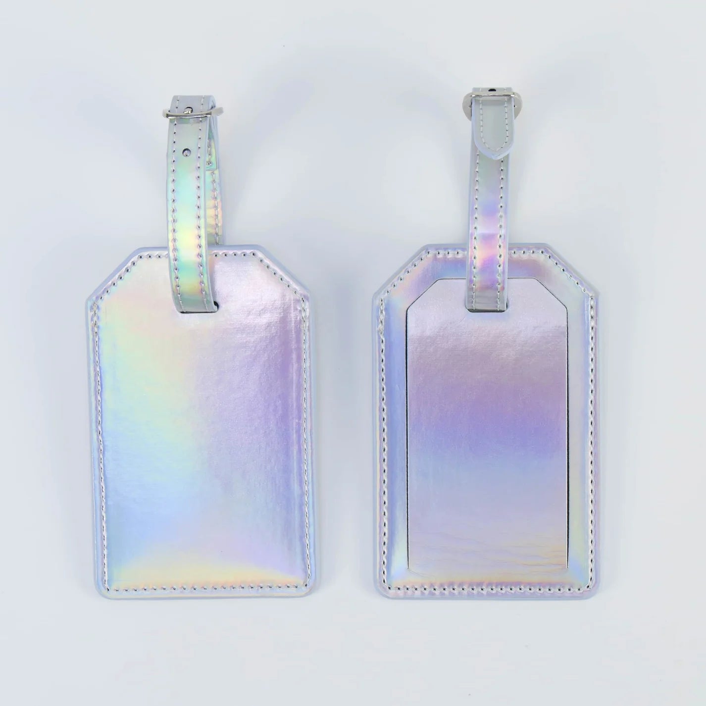 Luxe Reiskofferlabel met Privacyklep Holographic (inclusief 2 kanten graveren!)