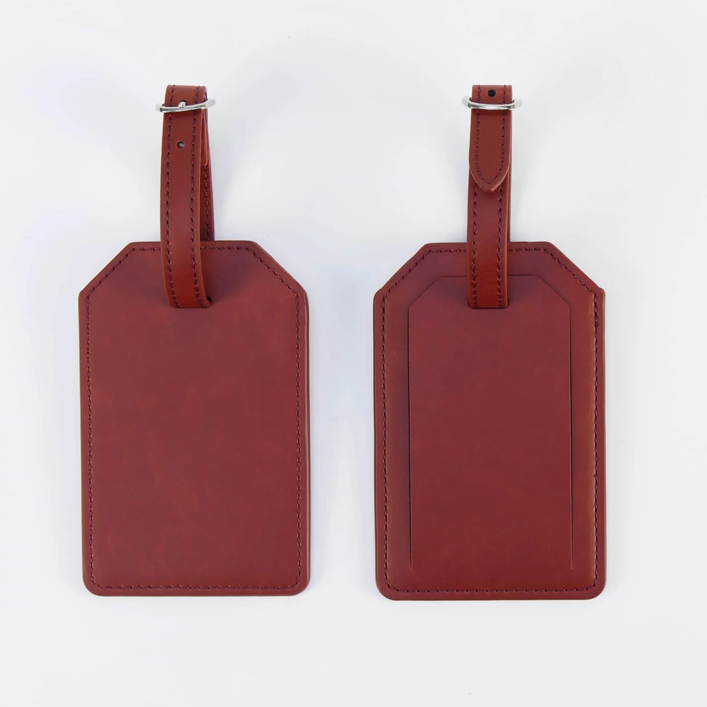 Luxe Reiskofferlabel met Privacyklep Rood (inclusief 2 kanten graveren!)