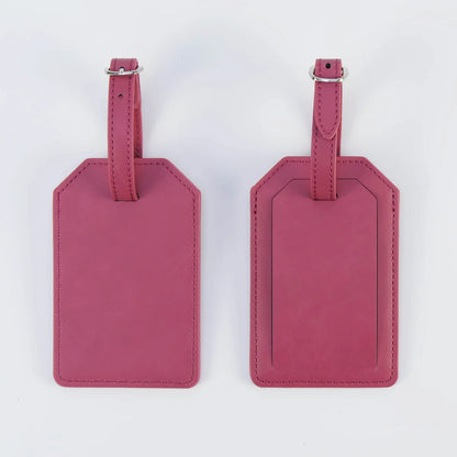Luxe Reiskofferlabel met Privacyklep Rose (inclusief 2 kanten graveren!)