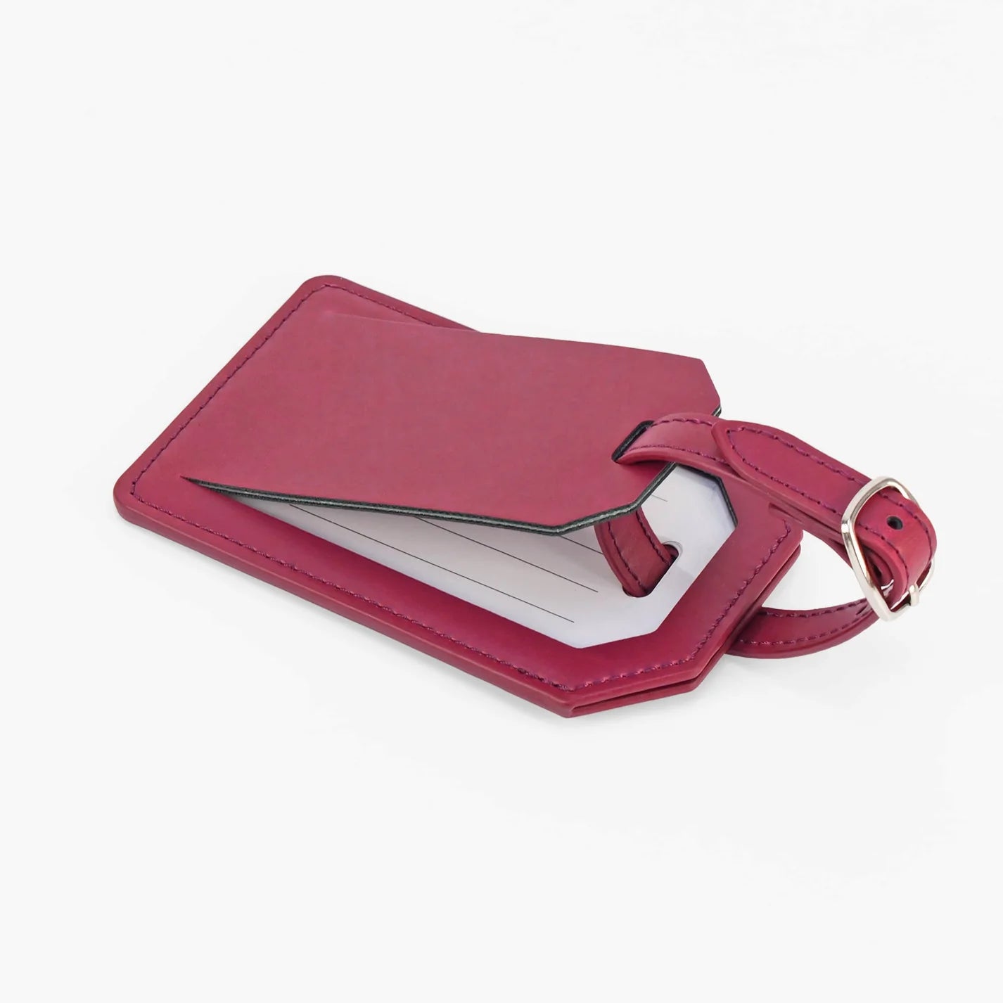 Luxe Reiskofferlabel met Privacyklep Rose (inclusief 2 kanten graveren!)