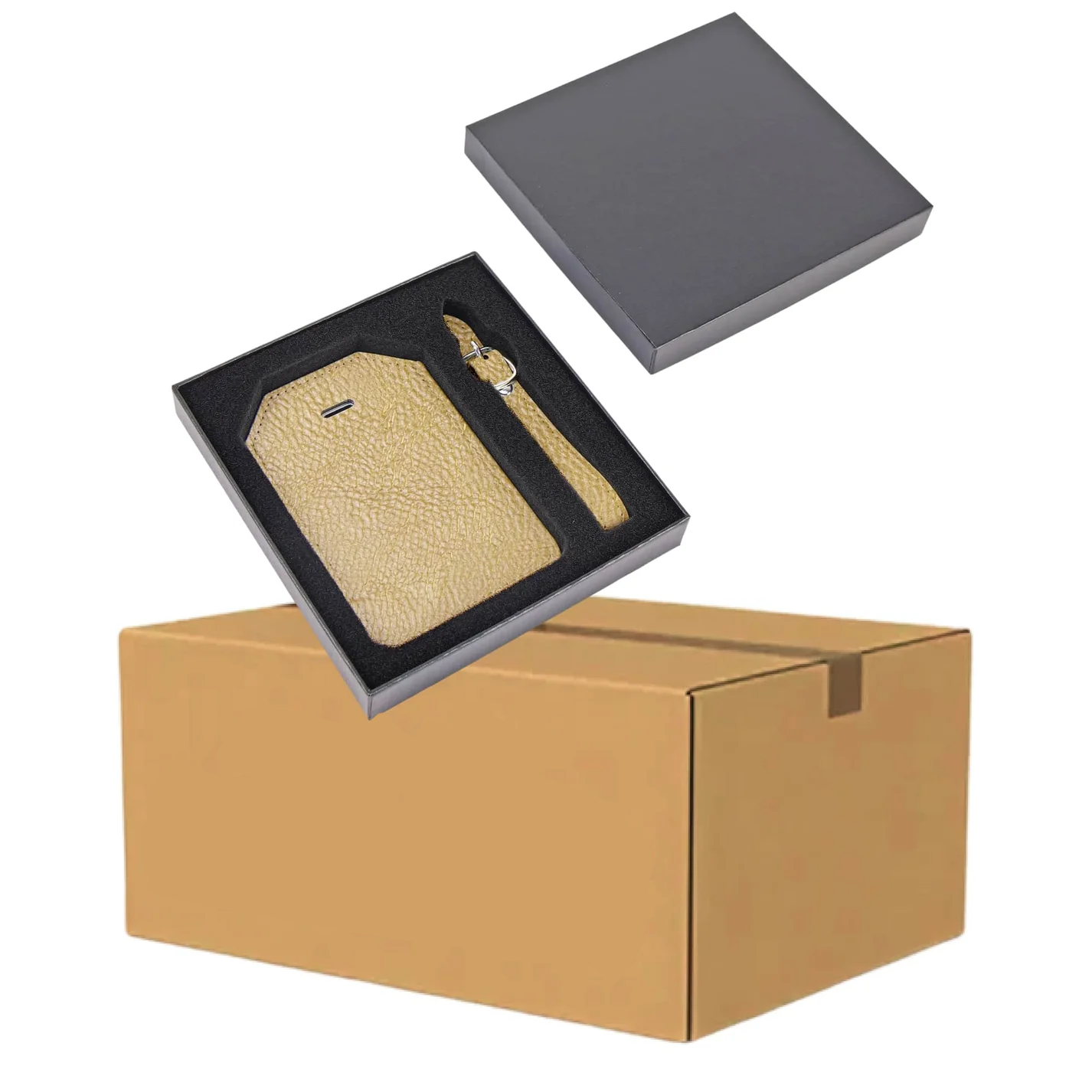 Luxe Reiskofferlabel met Privacyklep Goud (inclusief 2 kanten graveren!)