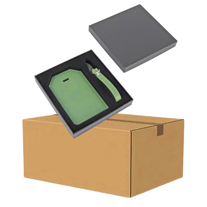 Luxe Reiskofferlabel met Privacyklep Groen (inclusief 2 kanten graveren!)