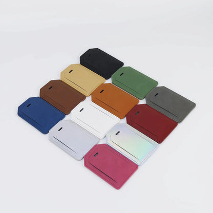 Luxe Reiskofferlabel met Privacyklep Zwart (inclusief 2 kanten graveren!)