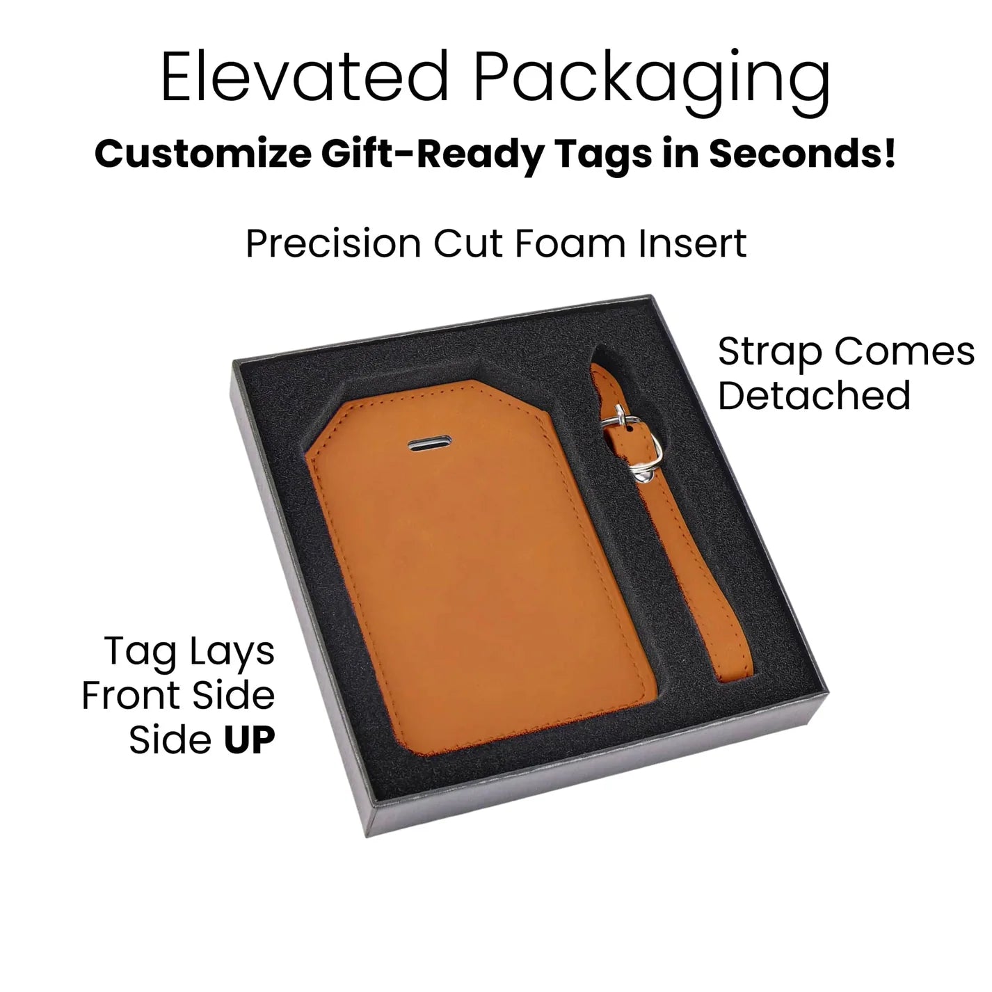 Luxe Reiskofferlabel met Privacyklep Zwart (inclusief 2 kanten graveren!)