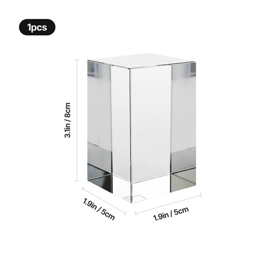 K9 Kristal met Gravure van de Westerkerk – 50 × 50 × 80 mm