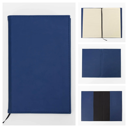 LaseretteⓇ Luxe Notitieboek Marine Blauw (inclusief graveren naam en logo!)