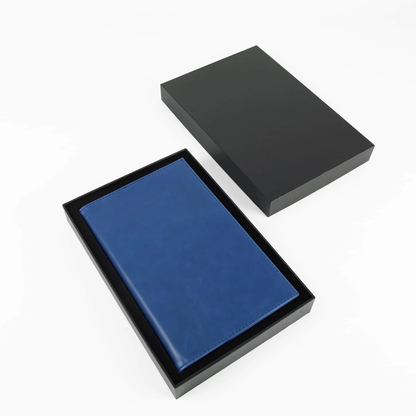 LaseretteⓇ Luxe Notitieboek Marine Blauw (inclusief graveren naam en logo!)