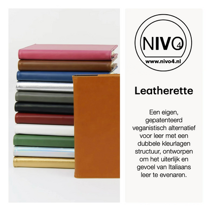 LaseretteⓇ Luxe Notitieboek Rood (inclusief graveren naam en logo!)