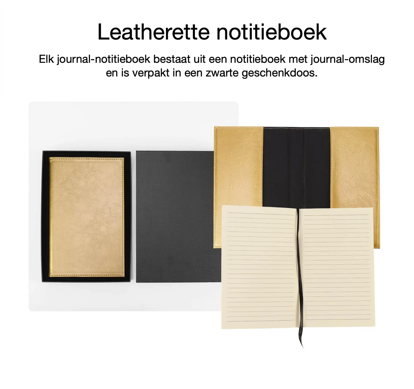 LaseretteⓇ Luxe Notitieboek Rood (inclusief graveren naam en logo!)