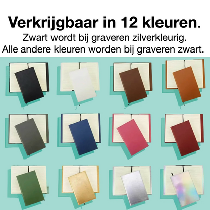 LaseretteⓇ Luxe Notitieboek Rood (inclusief graveren naam en logo!)