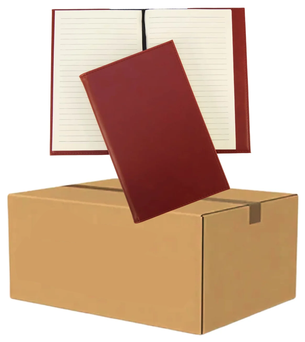 LaseretteⓇ Luxe Notitieboek Rood (inclusief graveren naam en logo!)