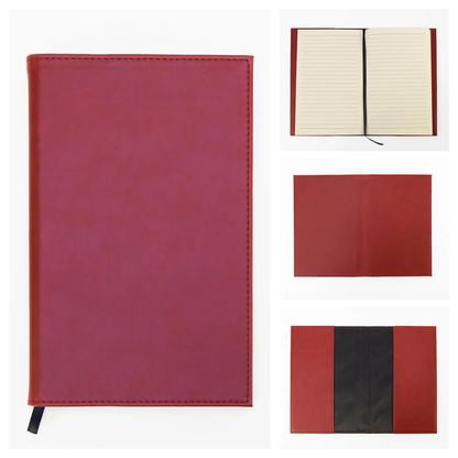 LaseretteⓇ Luxe Notitieboek Rood (inclusief graveren naam en logo!)